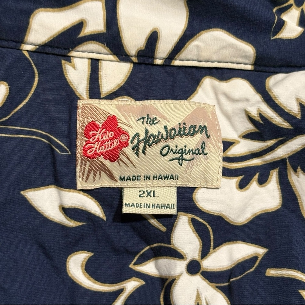 Vintage Hilo Hatties Hawaiian Original Shirt 2XL Button Front Hibiscus Floral - Picture 2 of 4